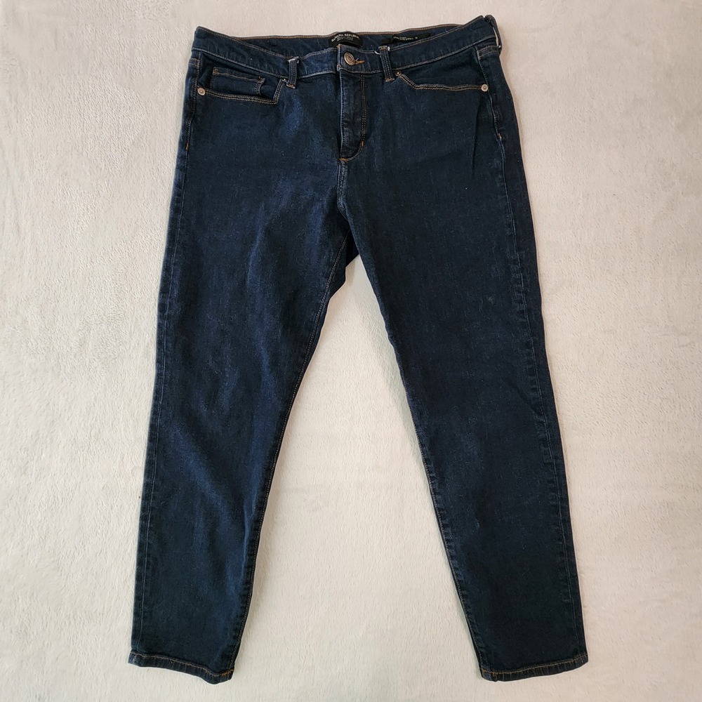 Banana Republic Skinny Jeans Womens 32 Blue Denim Stretch Ankle Indigo 34W 26L